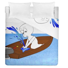 Spirit-boat-funny-comic-graphic Duvet Cover Double Side (queen Size) by 99art