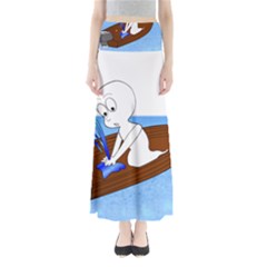 Spirit-boat-funny-comic-graphic Full Length Maxi Skirt by 99art