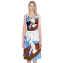 Spirit-boat-funny-comic-graphic Midi Sleeveless Dress View1