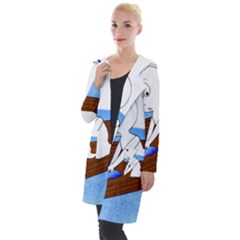 Spirit-boat-funny-comic-graphic Hooded Pocket Cardigan by 99art