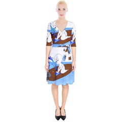 Spirit-boat-funny-comic-graphic Wrap Up Cocktail Dress by 99art