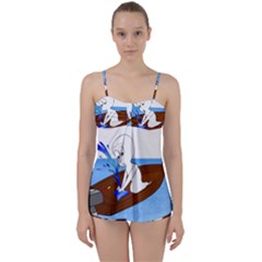 Spirit-boat-funny-comic-graphic Babydoll Tankini Set by 99art