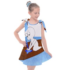 Spirit-boat-funny-comic-graphic Kids  Tie Up Tunic Dress