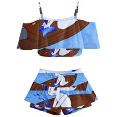 Spirit-boat-funny-comic-graphic Kids  Off Shoulder Skirt Bikini by 99art