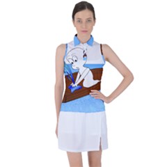 Spirit-boat-funny-comic-graphic Women s Sleeveless Polo Tee by 99art