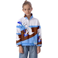 Spirit-boat-funny-comic-graphic Kids  Half Zip Hoodie by 99art