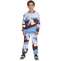 Spirit-boat-funny-comic-graphic Kids  Sweatshirt Set by 99art