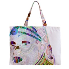 Maasai-man-people-abstract Zipper Mini Tote Bag by 99art