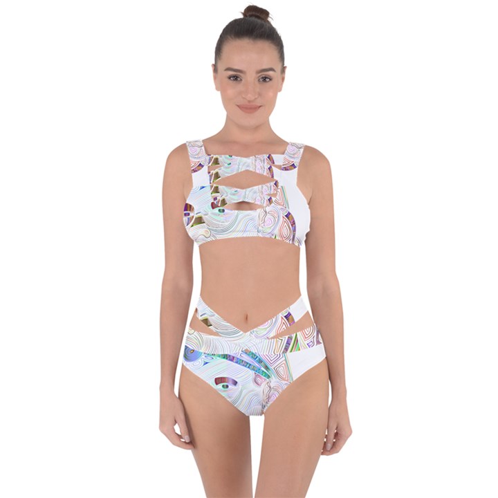 Maasai-man-people-abstract Bandaged Up Bikini Set 