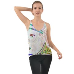 Maasai-man-people-abstract Chiffon Cami by 99art