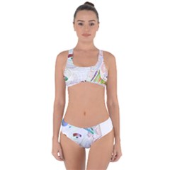 Maasai-man-people-abstract Criss Cross Bikini Set