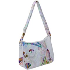 Maasai-man-people-abstract Zip Up Shoulder Bag by 99art