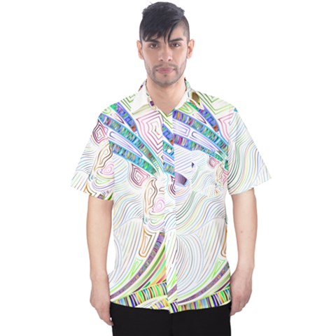 Maasai-man-people-abstract Men s Hawaii Shirt by 99art