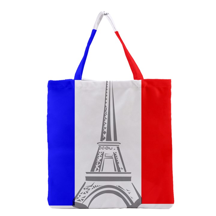 Eiffel-tower-france-flag-tower- Grocery Tote Bag