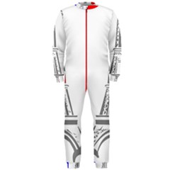 Eiffel-tower-france-flag-tower- Onepiece Jumpsuit (men) by 99art