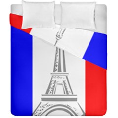 Eiffel-tower-france-flag-tower- Duvet Cover Double Side (california King Size) by 99art