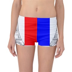 Eiffel-tower-france-flag-tower- Reversible Boyleg Bikini Bottoms by 99art