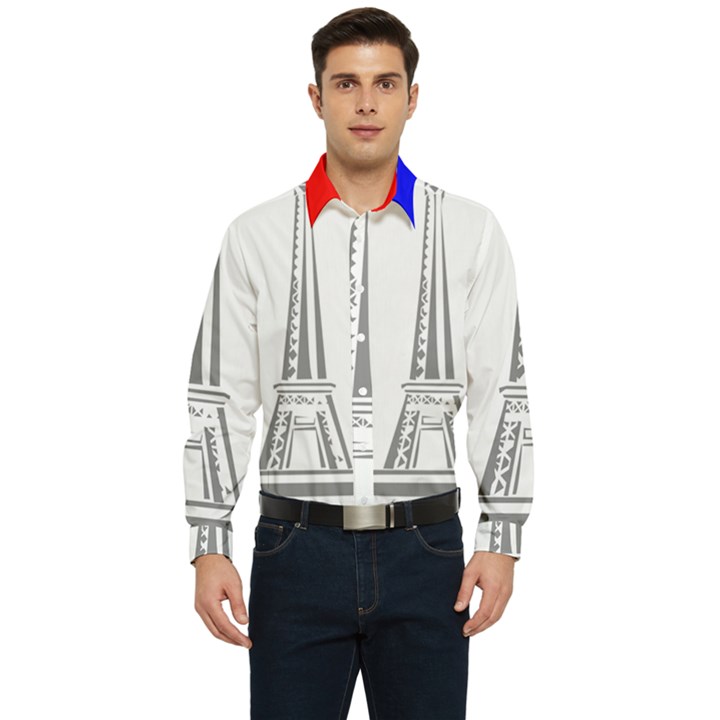 Eiffel-tower-france-flag-tower- Men s Long Sleeve  Shirt