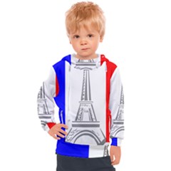 Eiffel-tower-france-flag-tower- Kids  Hooded Pullover by 99art