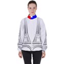 Eiffel-tower-france-flag-tower- Women s High Neck Windbreaker View1