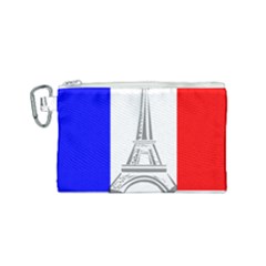 Eiffel-tower-france-flag-tower- Canvas Cosmetic Bag (small) by 99art