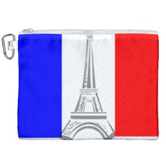 Eiffel-tower-france-flag-tower- Canvas Cosmetic Bag (xxl) by 99art