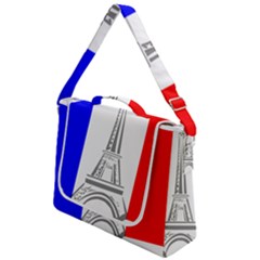 Eiffel-tower-france-flag-tower- Box Up Messenger Bag by 99art