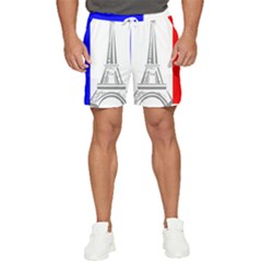 Eiffel-tower-france-flag-tower- Men s Runner Shorts by 99art