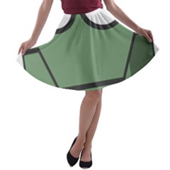 Cartoon-cute-frankenstein-halloween A-line Skater Skirt by 99art