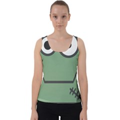 Cartoon-cute-frankenstein-halloween Velvet Tank Top by 99art