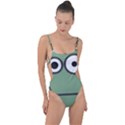 Cartoon-cute-frankenstein-halloween Tie Strap One Piece Swimsuit View1