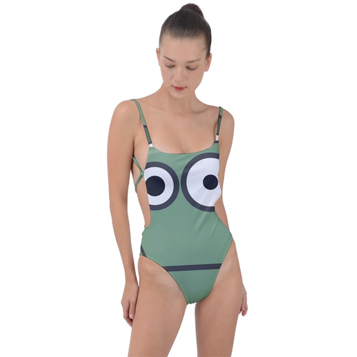 Cartoon-cute-frankenstein-halloween Tie Strap One Piece Swimsuit