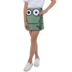 Cartoon-cute-frankenstein-halloween Kids  Tennis Skirt by 99art