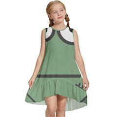 Cartoon-cute-frankenstein-halloween Kids  Frill Swing Dress by 99art