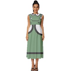 Cartoon-cute-frankenstein-halloween Sleeveless Round Neck Midi Dress by 99art