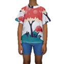 Tree-art-trunk-artwork-cartoon Kids  Short Sleeve Swimwear View1