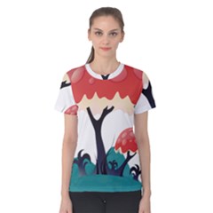 Tree-art-trunk-artwork-cartoon Women s Cotton Tee