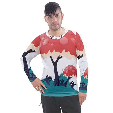 Tree-art-trunk-artwork-cartoon Men s Pique Long Sleeve Tee by 99art