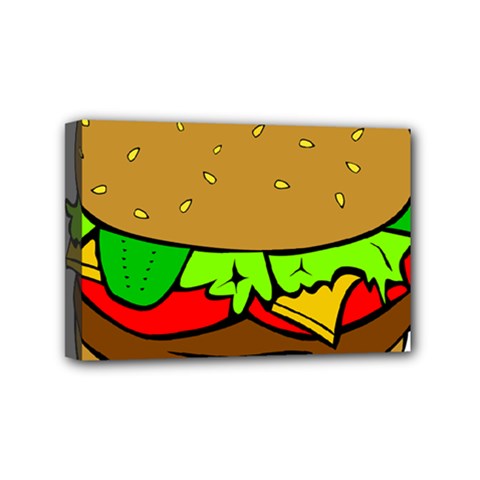 Hamburger-cheeseburger-fast-food Mini Canvas 6  X 4  (stretched) by 99art