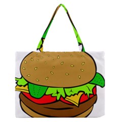 Hamburger-cheeseburger-fast-food Zipper Medium Tote Bag by 99art