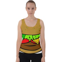 Hamburger-cheeseburger-fast-food Velvet Tank Top by 99art