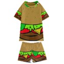 Hamburger-cheeseburger-fast-food Kids  Swim Tee and Shorts Set View1