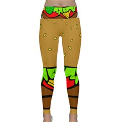 Hamburger-cheeseburger-fast-food Lightweight Velour Classic Yoga Leggings by 99art