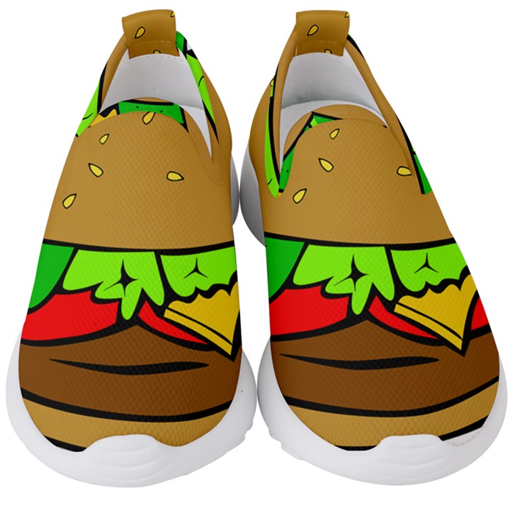 Hamburger-cheeseburger-fast-food Kids  Slip On Sneakers