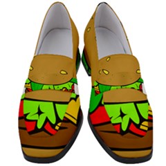 Hamburger-cheeseburger-fast-food Women s Chunky Heel Loafers by 99art