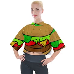 Hamburger-cheeseburger-fast-food Mock Neck Tee by 99art