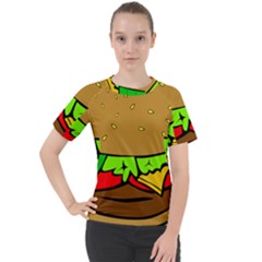 Hamburger-cheeseburger-fast-food Women s Sport Raglan Tee