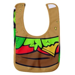 Hamburger-cheeseburger-fast-food Baby Bib by 99art