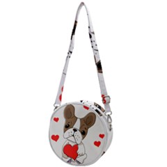 Animation-dog-cute-animate-comic Crossbody Circle Bag by 99art