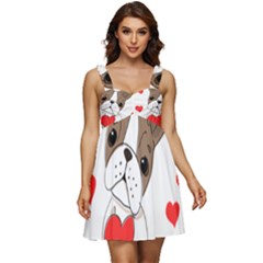 Animation-dog-cute-animate-comic Ruffle Strap Babydoll Chiffon Dress by 99art